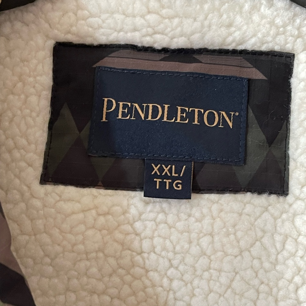Pendleton Printt Faux Shearling Lined Trucker Jac… - image 4